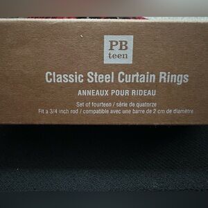 Pottery Barn Teen Classic Steel Curtain Rings